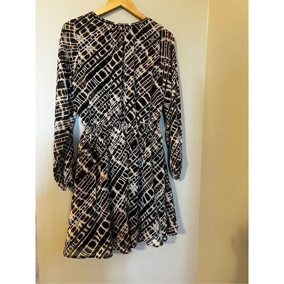 Banana Republic Women’s Size Small Ruched Mini Dress Long Sleeve Fit Flare - Picture 4 of 10